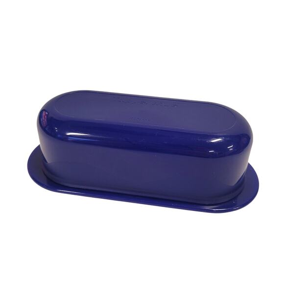 Tupperware Butter Dish & Lid Tokyo Blue Color Made in USA - Picture 1 of 11